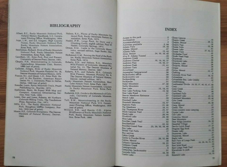 Vintage 1978 Exploring Rocky Mountain National Park by David Cargo Guide Book