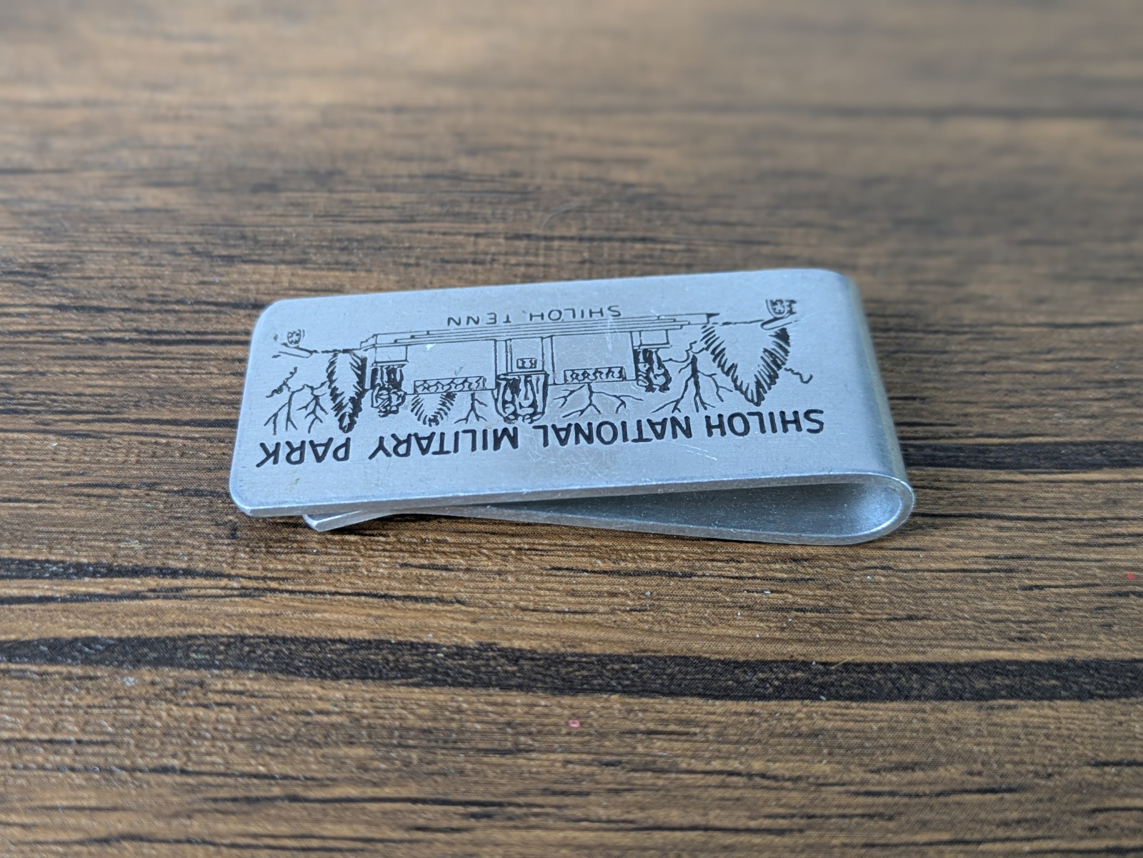 Vintage – 2⅛” Aluminum Money Clip, Shiloh Tennessee National Military Park