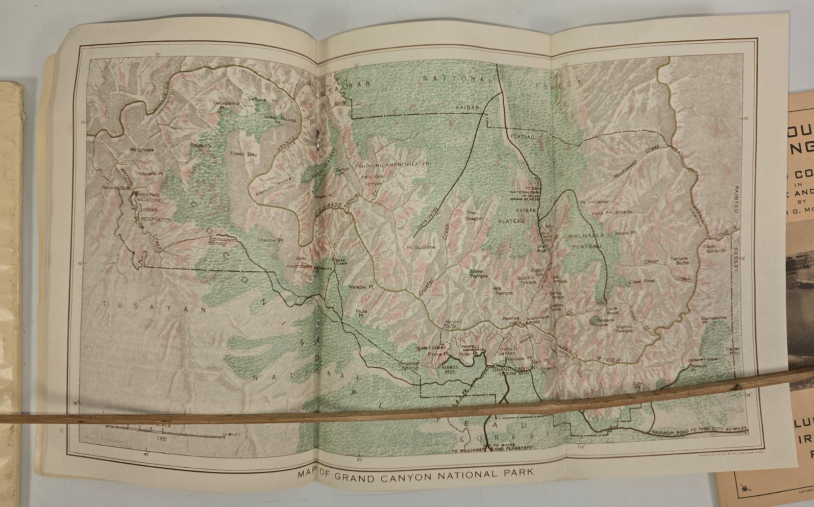 1930 Yellowstone National Park Circular Wyoming Department Interior Foldout Map