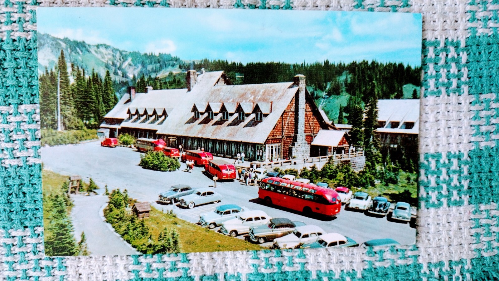 POST CARD MT.RAINIER NATIONAL PARK PARADISE INN WASHINGTON