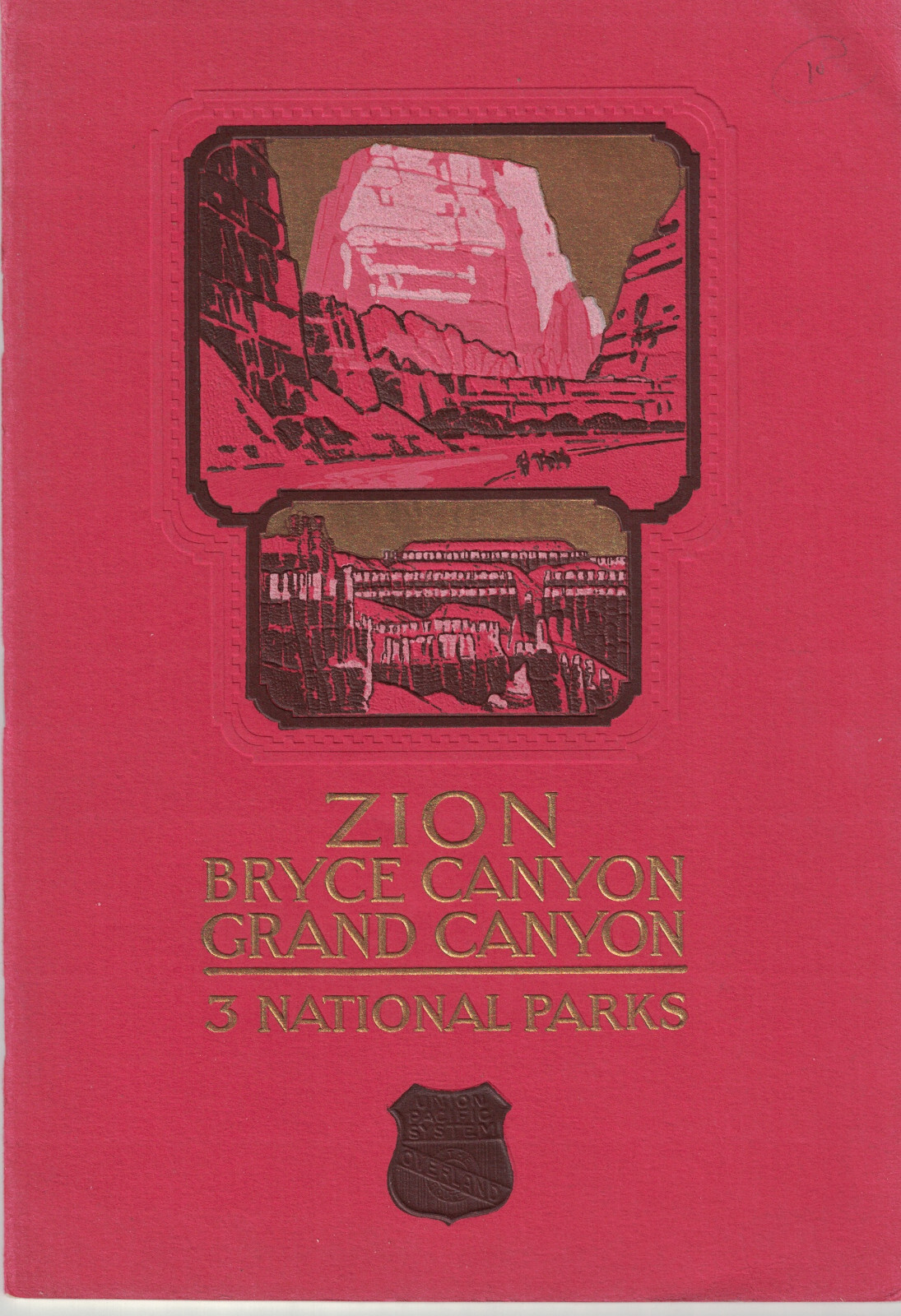 1933 Zion Bryce Canyon Grand Canyon National Parks Union Pacific 48pg Booklet