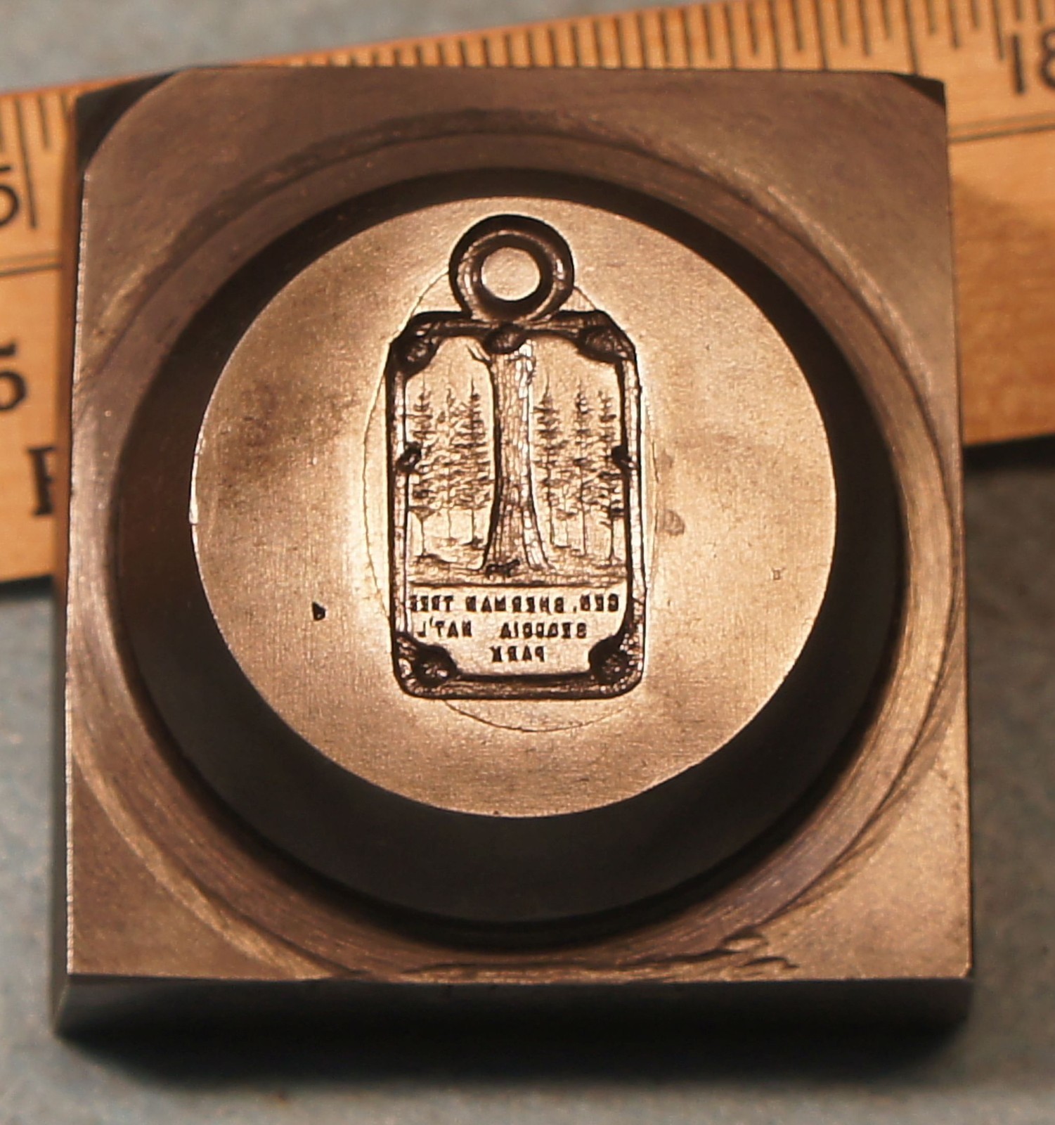 1930 SEQUOIA NATIONAL PARK Gen Sherman Tree Charm STEEL STAMPING DIE RH188