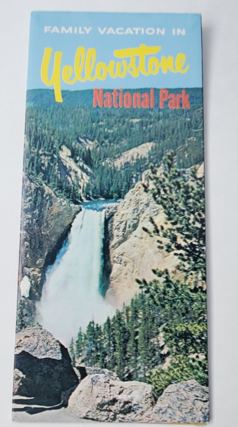 Yellowstone National Park Booklet Map Brochure 1960s Bears Map Ranch Color