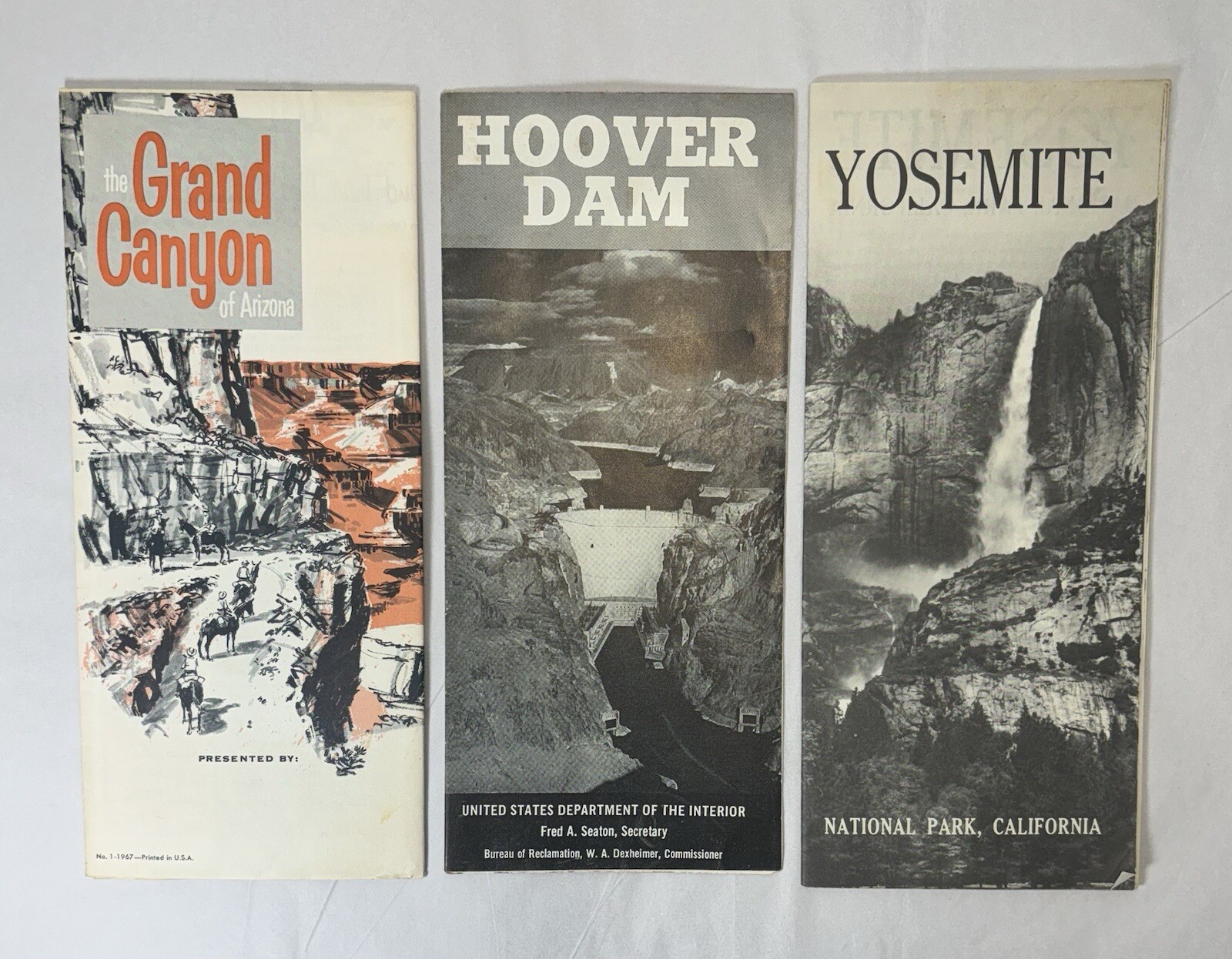 Vintage Travel Brochures – The Grand Canyon Hoover Dam Yosemite National Park