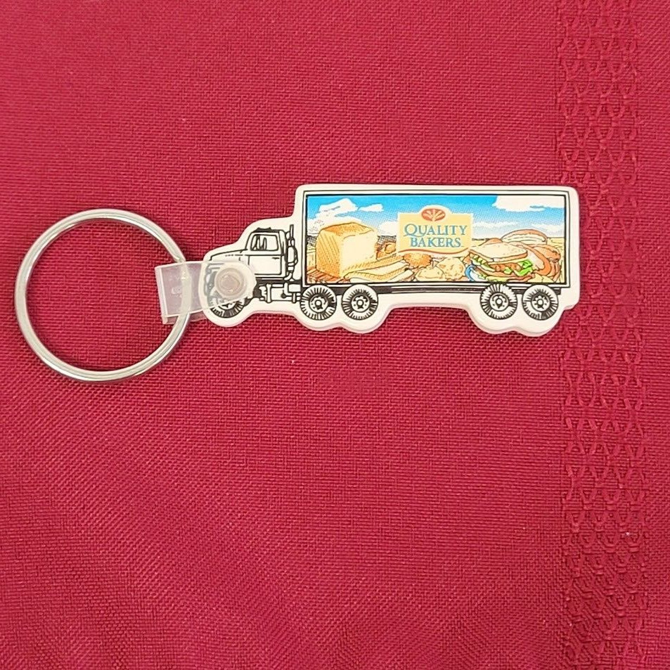Vintage Quality Bakers Semi Truck Key Fob Farming Trucking USA