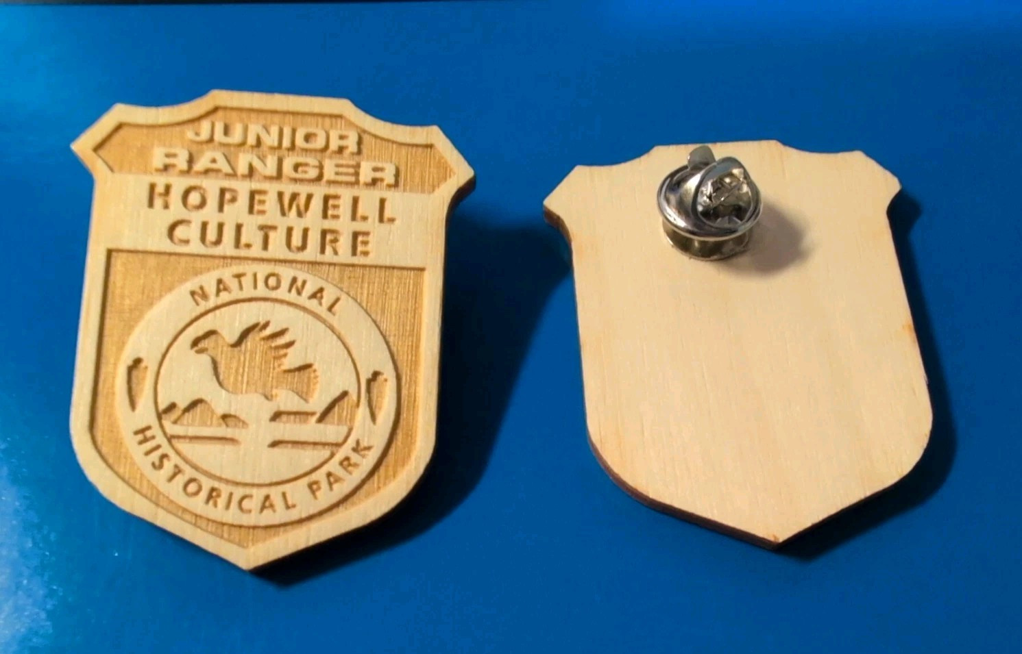 National Park Junior Ranger 2 Wooden Badges From Hopewell Culture – Ohio