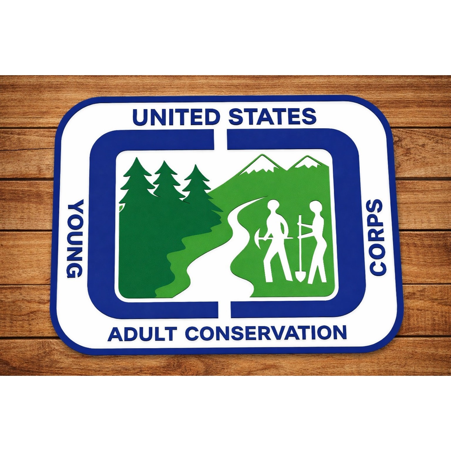 United States Young Adult Conservation Corps Sign Badge Plaque US USA