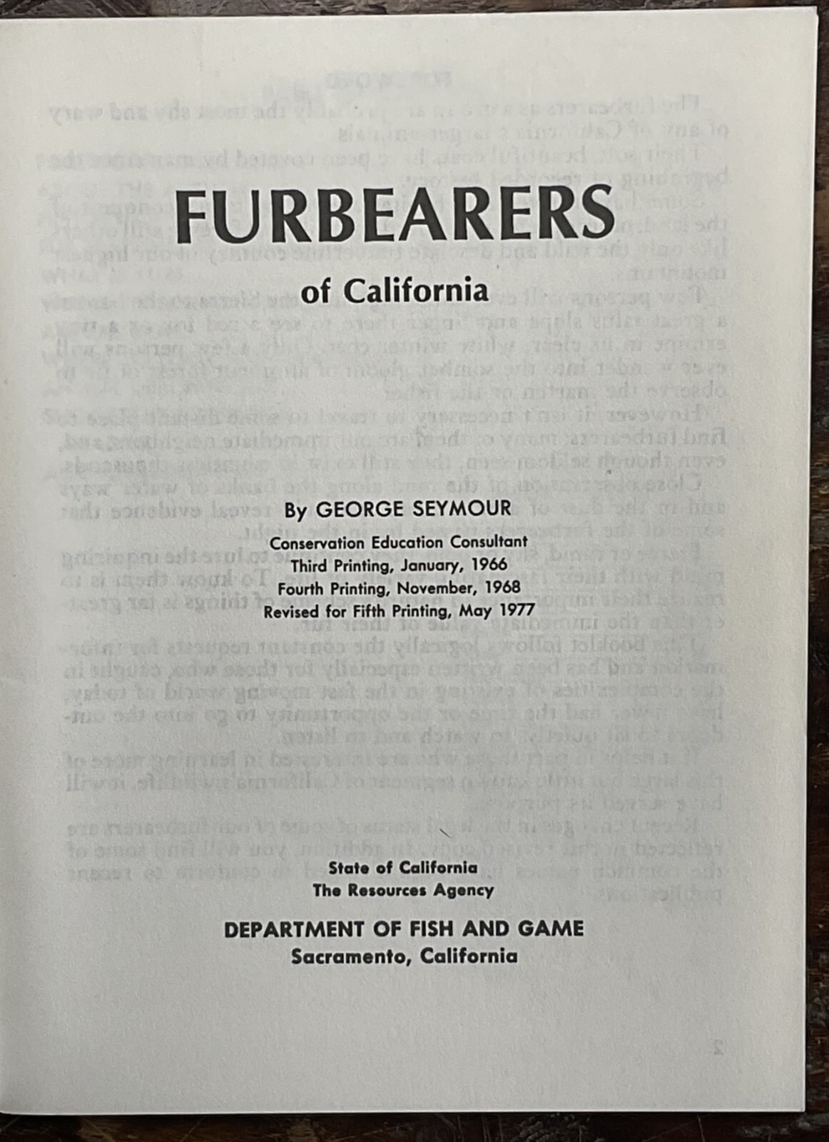 1970s Big Game-Waterfowl-Furbearers Pamphlets-California Dept of Fish & Game-4