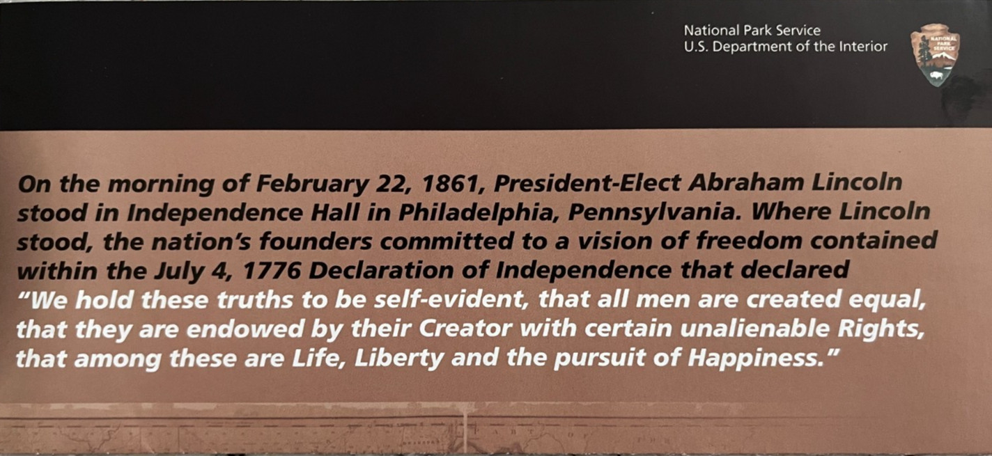 McWORTER/LINCOLN & the PHILADELPHIA DREAM NATIONAL PARK SERVICE UNIGRID BROCHURE