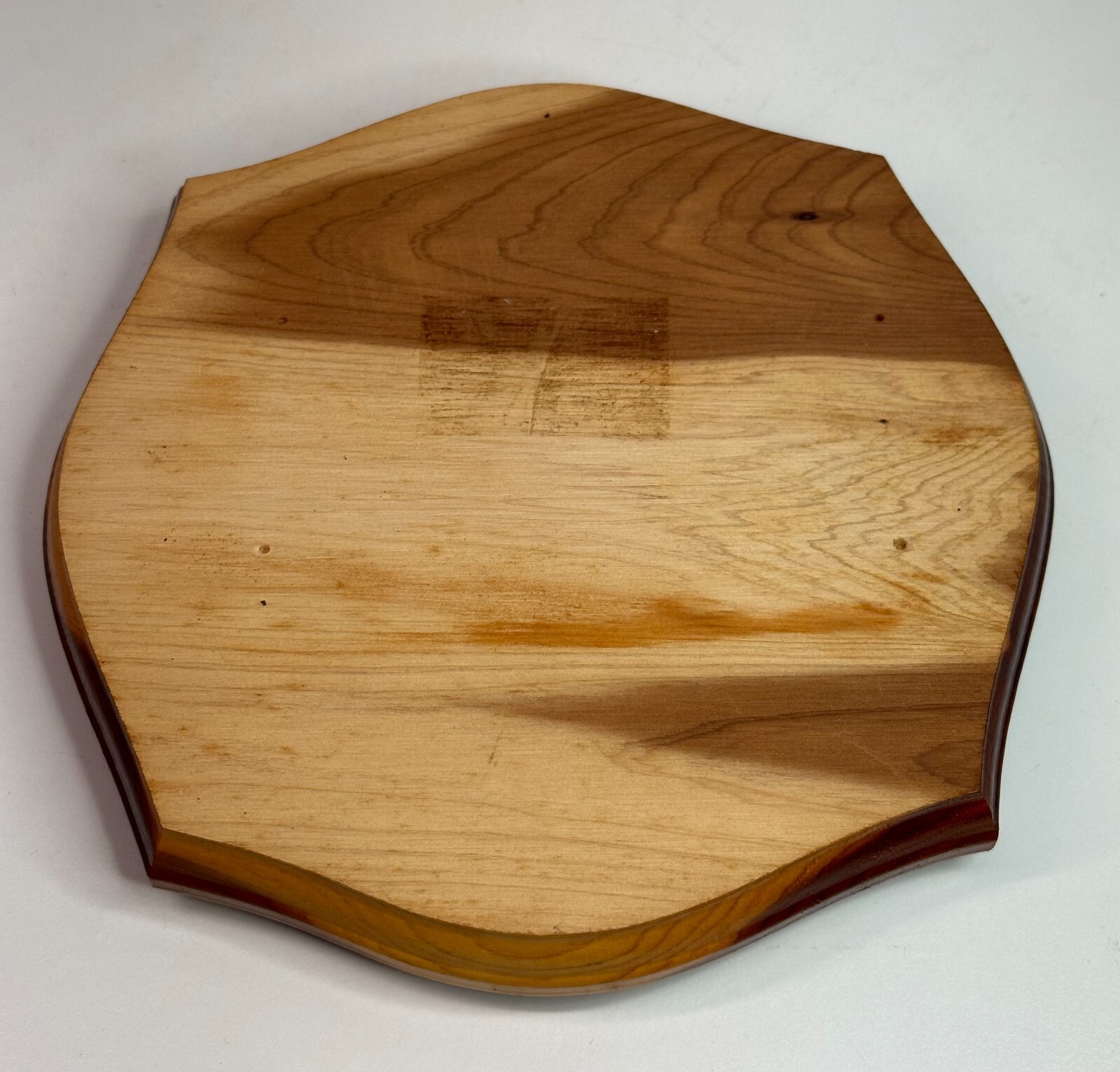Vintage Rocky Mountain National Park ASHTRAY WOOD AND GLASS WITH DEER