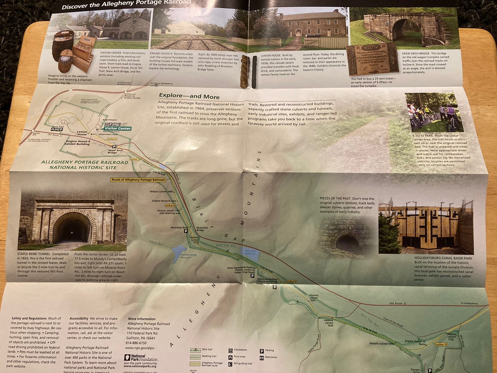 National Park Service Allegheny Portage Railroad Unigrid Brochure. Pennsylvania