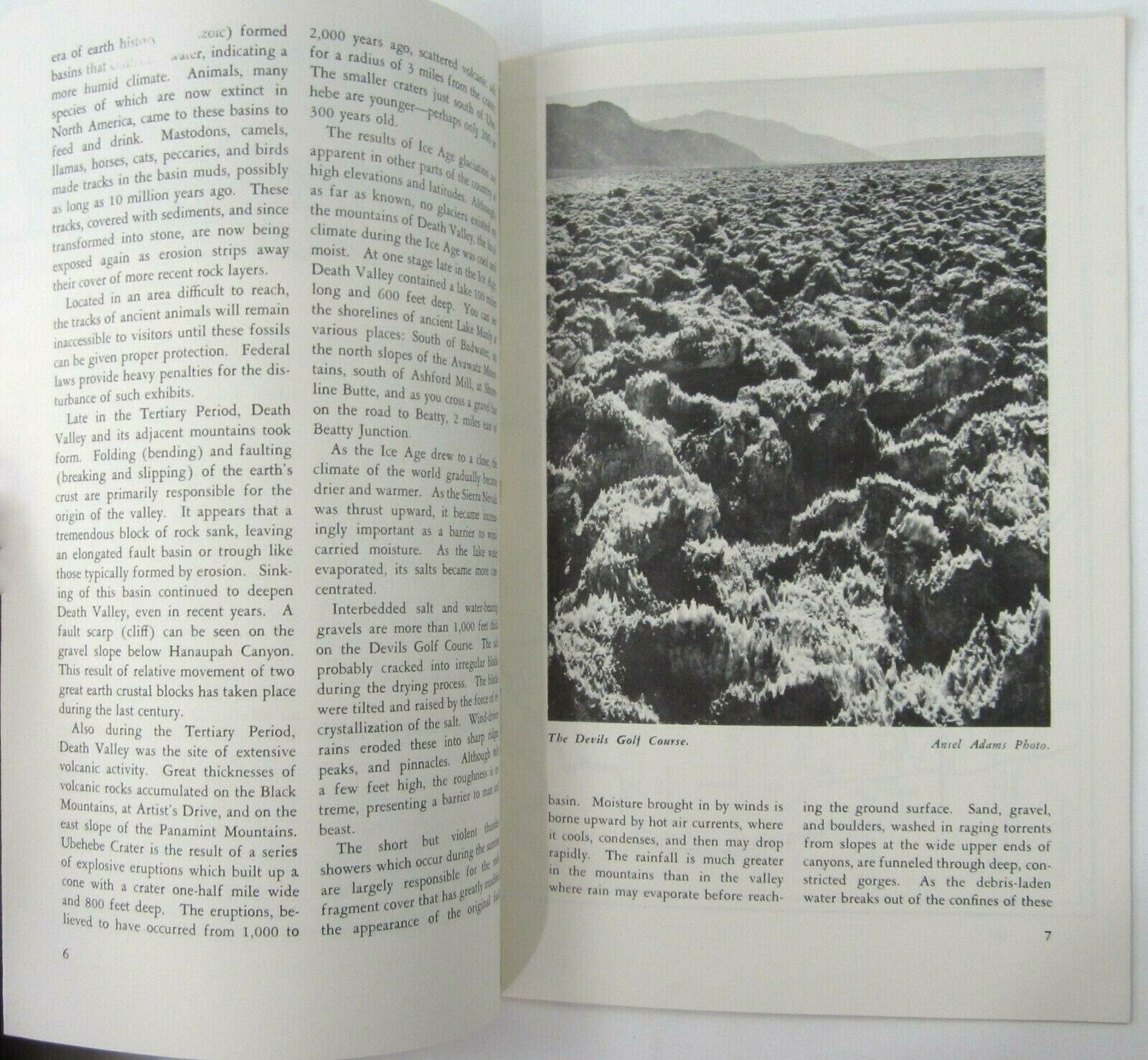 Vintage Death Valley Mojave Desert History National Monument Travel Booklet 1958