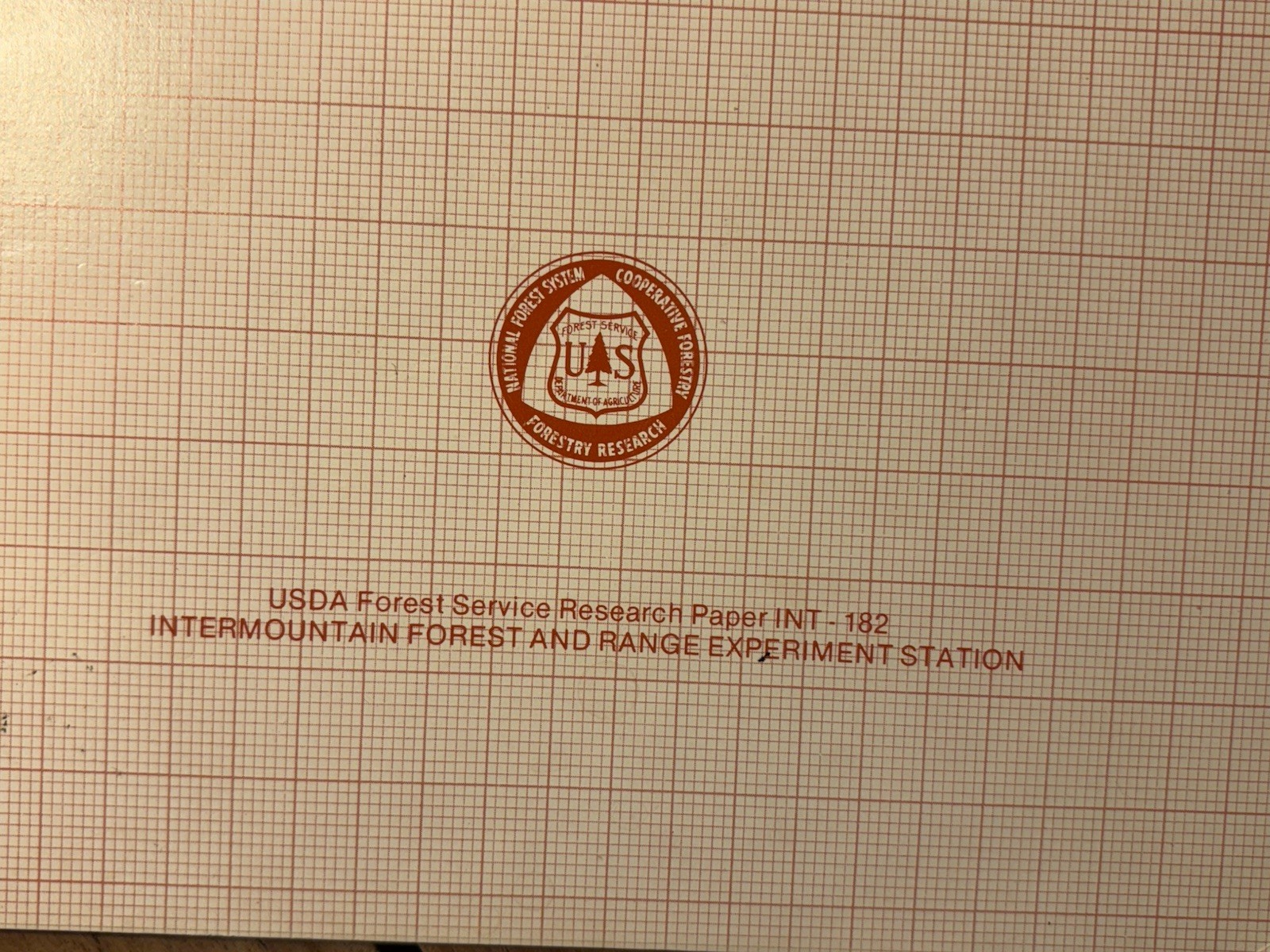 Intermountian Forest And Experiment Station Utah 1976 Research Paper Math