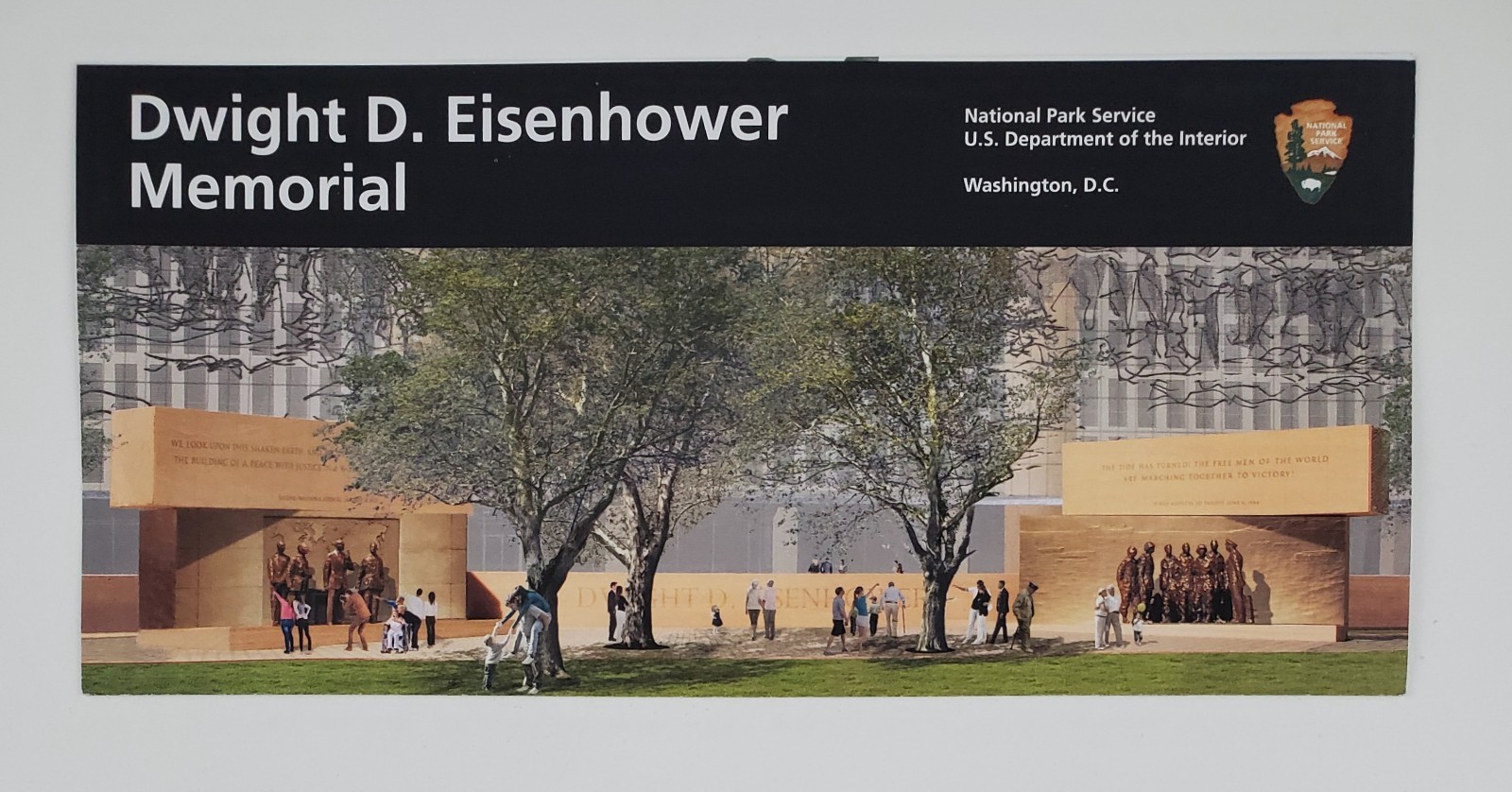 2000s Washington DC Dwight Eisenhower Memorial National Park NPS Travel Brochure