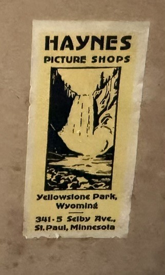 1920’s era Framed Glacier National Park St. Mary’s Lake Boat Exceptional Color!