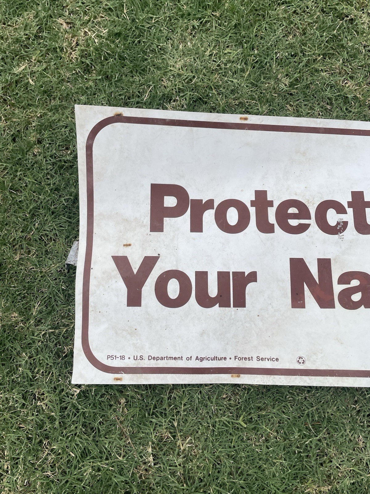 1990s National Forest Service Paper Sign protect And Enjoy Your National Forest