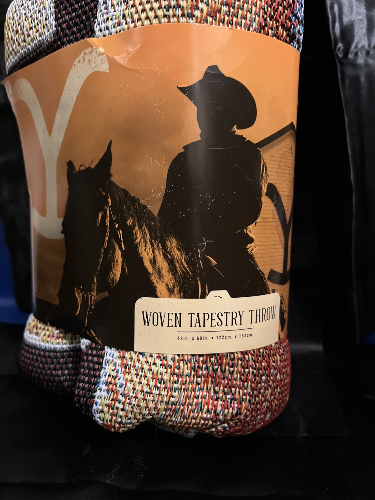 Yellowstone Dutton Ranch “Protect the Land” Woven Tapestry Throw Blanket NEW
