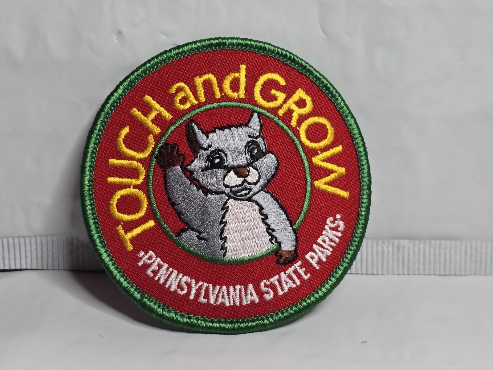 Vintage 1980s Patch Pennsylvania State Parks Touch & Grow Squirrel