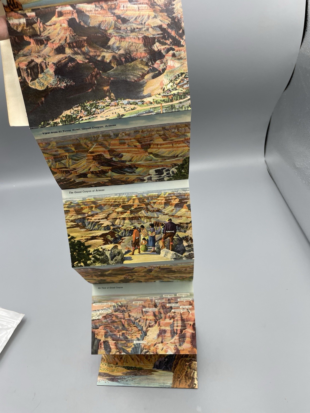 Grand Canyon National Park C. T. Colortone Linen Postcard Booklet, Circa 1939