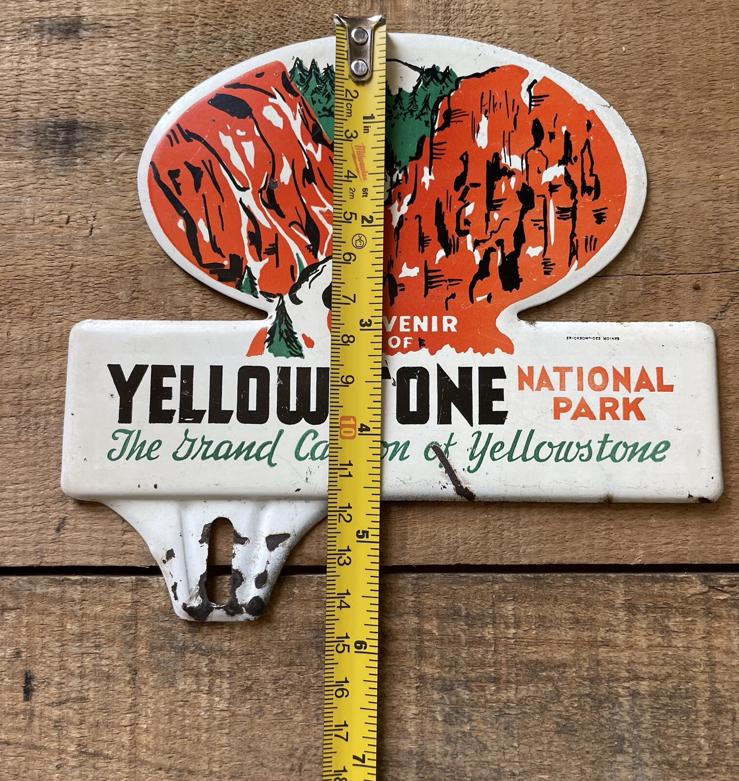 Vintage Original Yellowstone Grand Canyon National Park Plate Topper Maker Mark