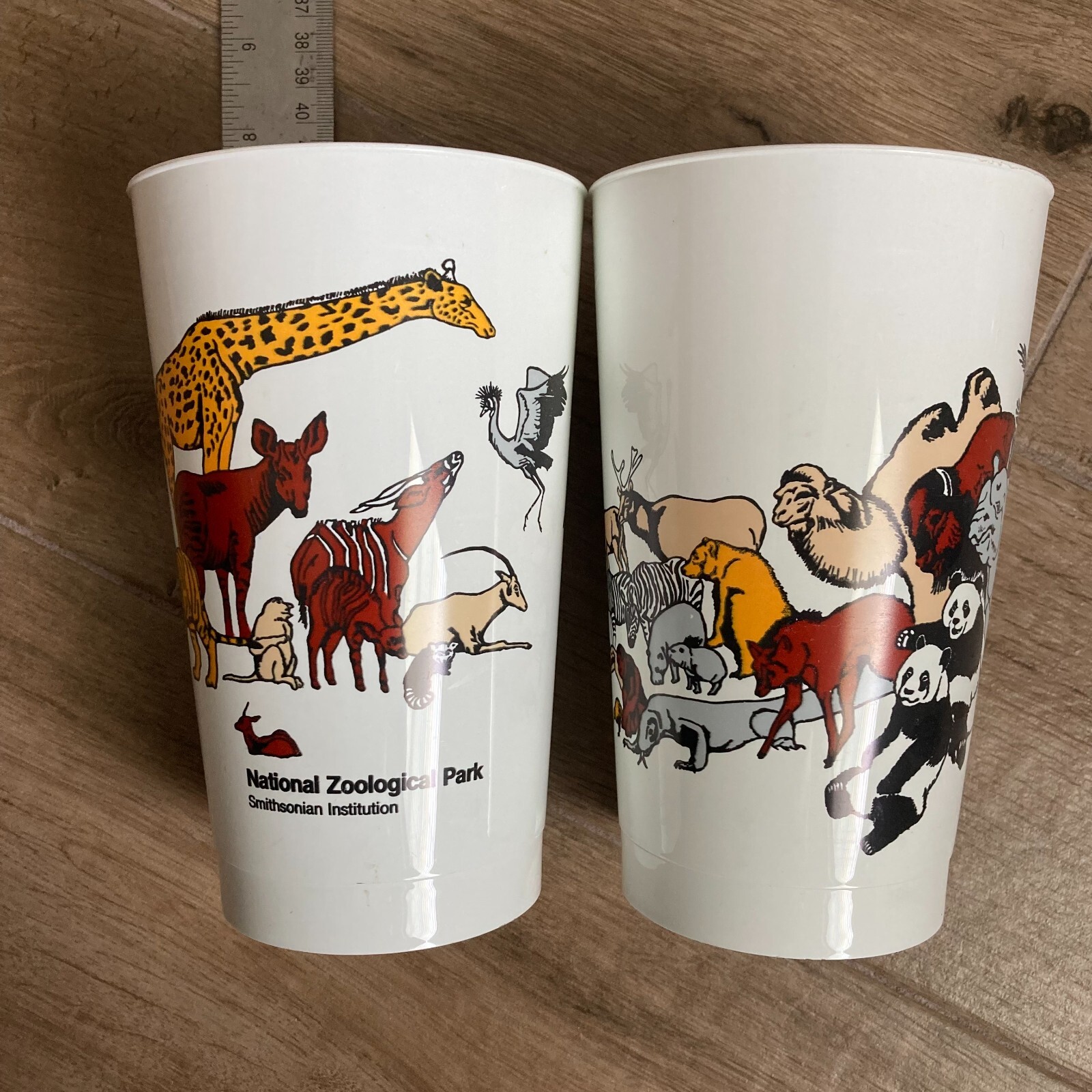 Pair of Smithsonian Institution National Zoological Park Cups