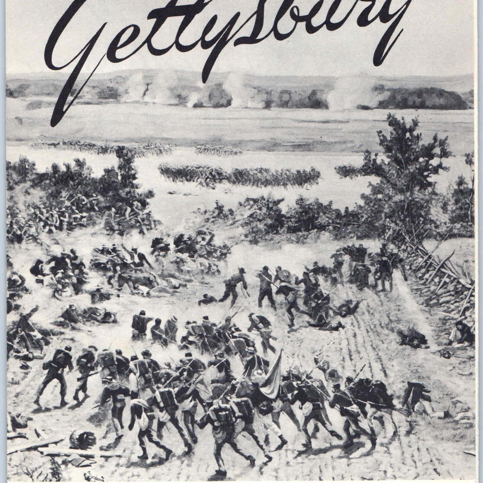 1954 Gettysburg PA National Military Park Brochure Map Government 2nd Reprint 8F