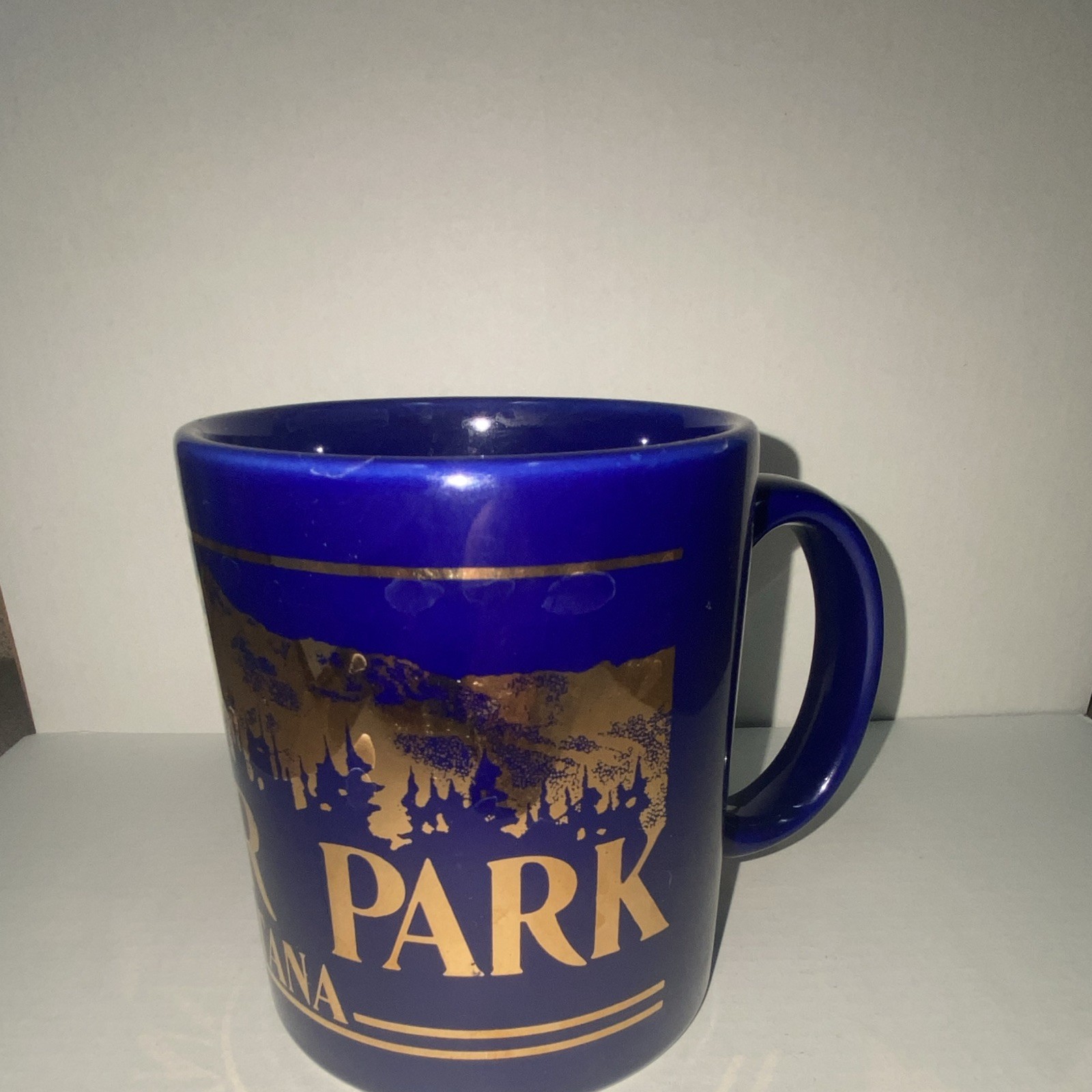Glacier Park Montana Blue Coffee Souvenir Mug, National Parks Theme