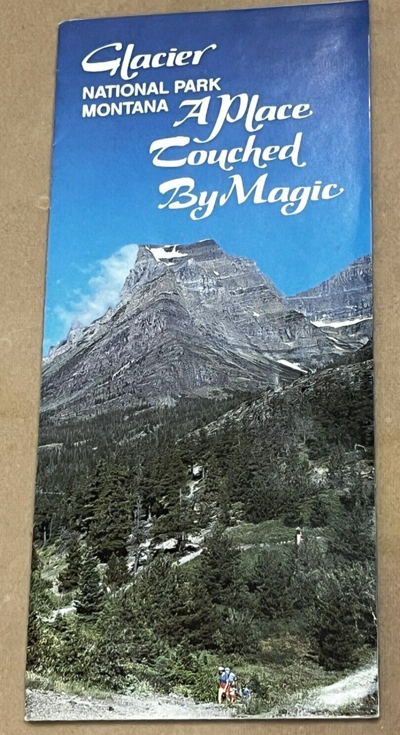 Vintage Glacier National Park Montana Brochure & Scenic Coach 4″ x 6″ Postcard