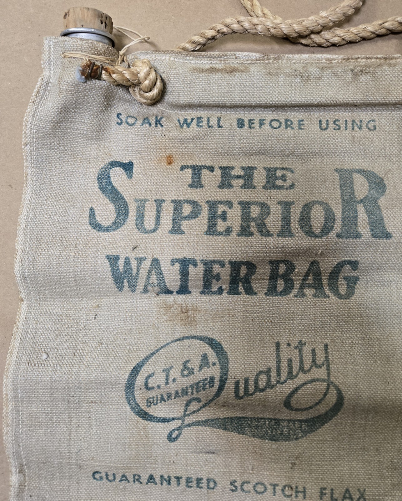 Old USFS US Forest Service Colorado Tent & Awning Canvas Water/Auto Radiator Bag