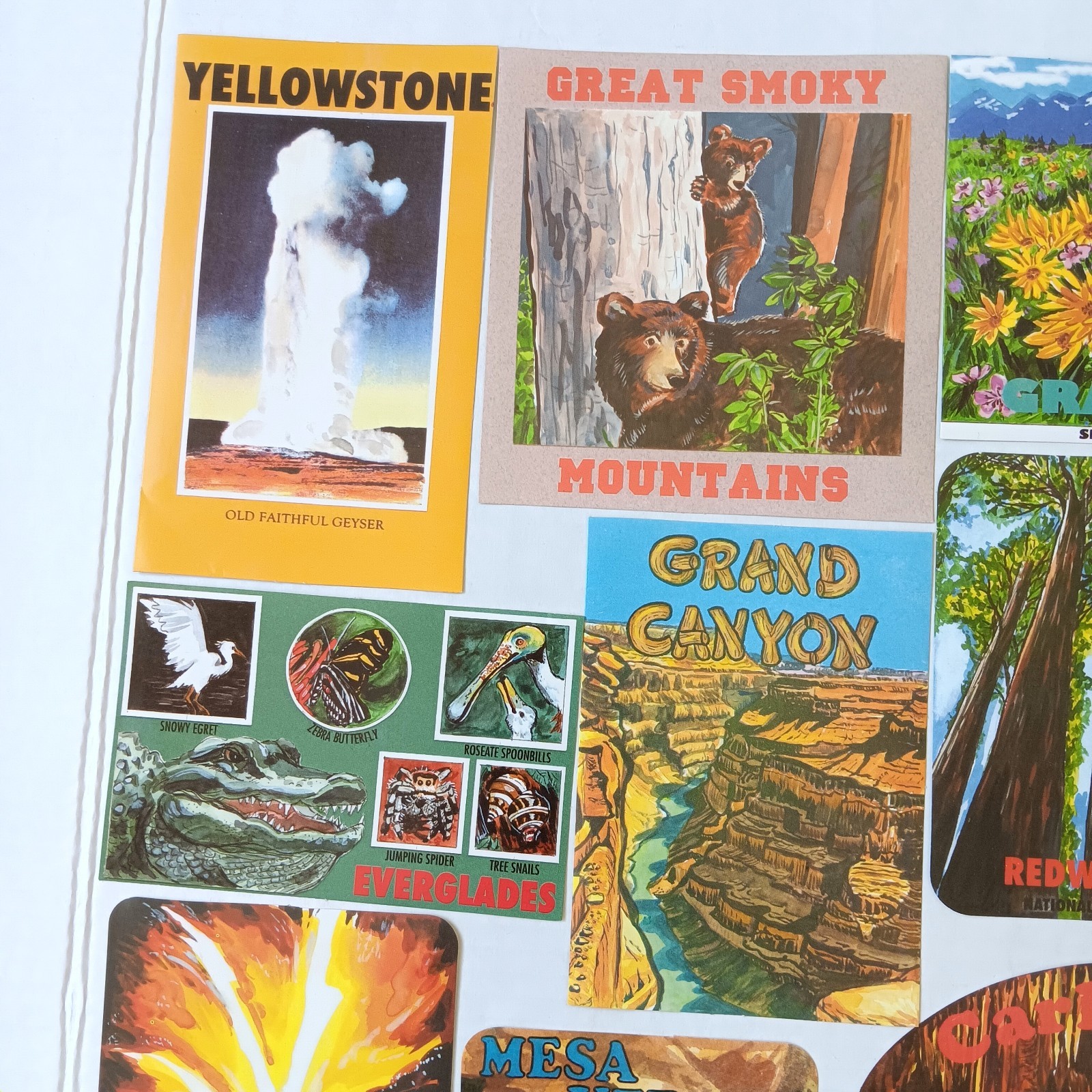 1993 The National Park Traveler Stickers – 18 Original Adhesive Emblems