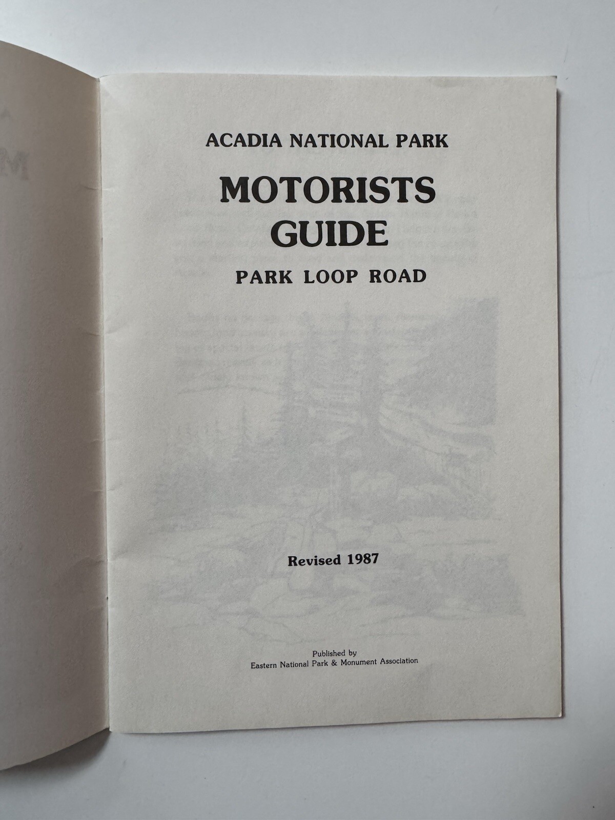1987 Acadia National Park Maine National Park Service Guide Brochure Motorist US
