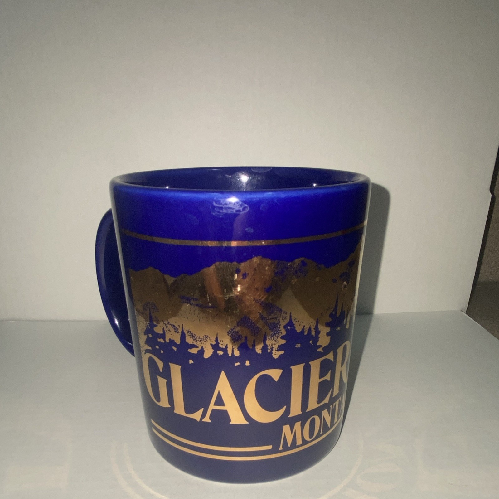 Glacier Park Montana Blue Coffee Souvenir Mug, National Parks Theme