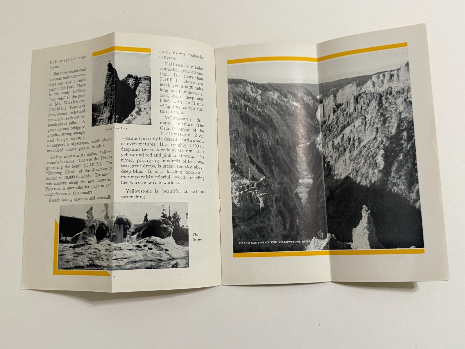 1930s Yellowstone National Park Advertising Tourist Travel Brochure