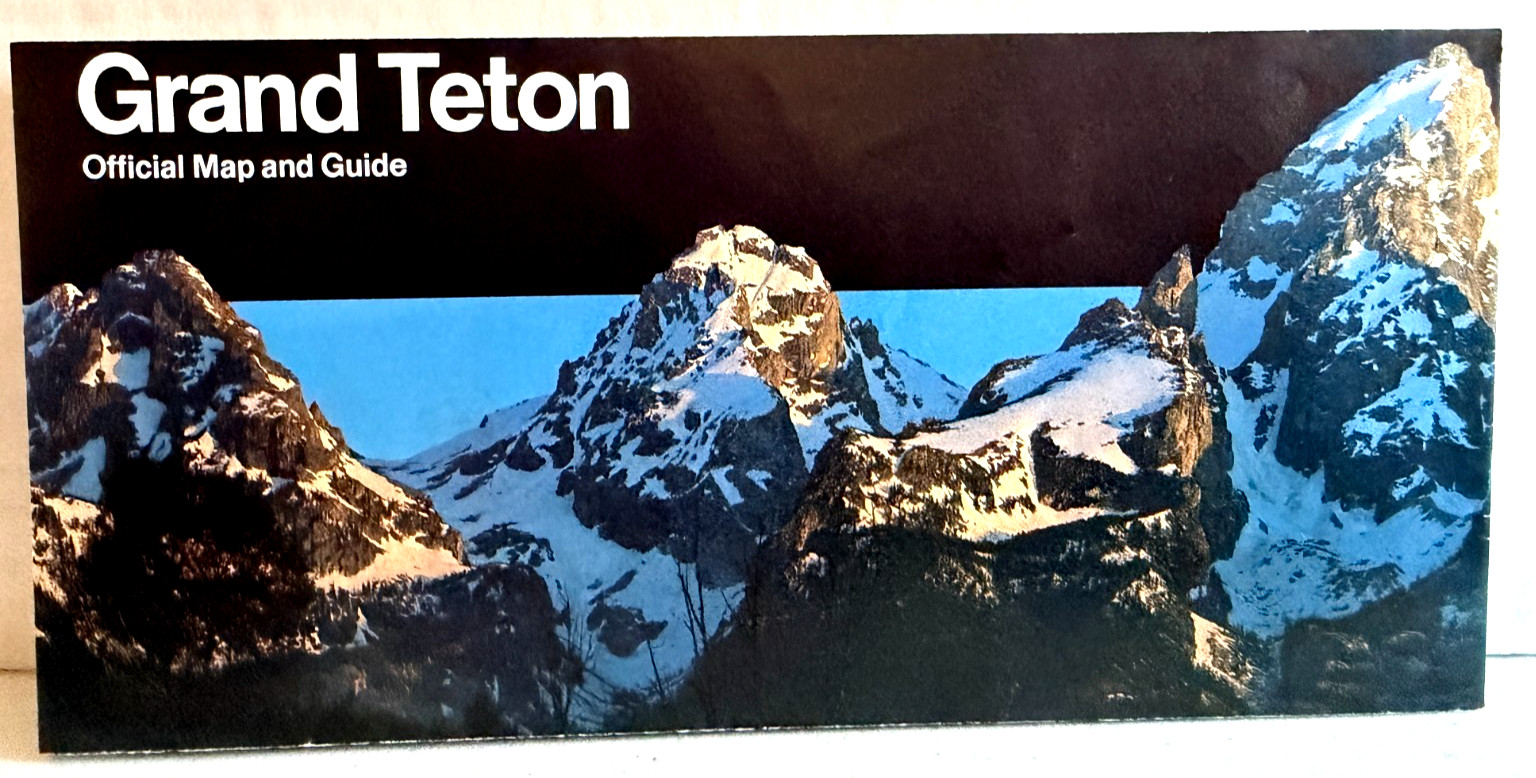 Vintage Grand Teton National Park Official Map and Guide US Dept of Interior!