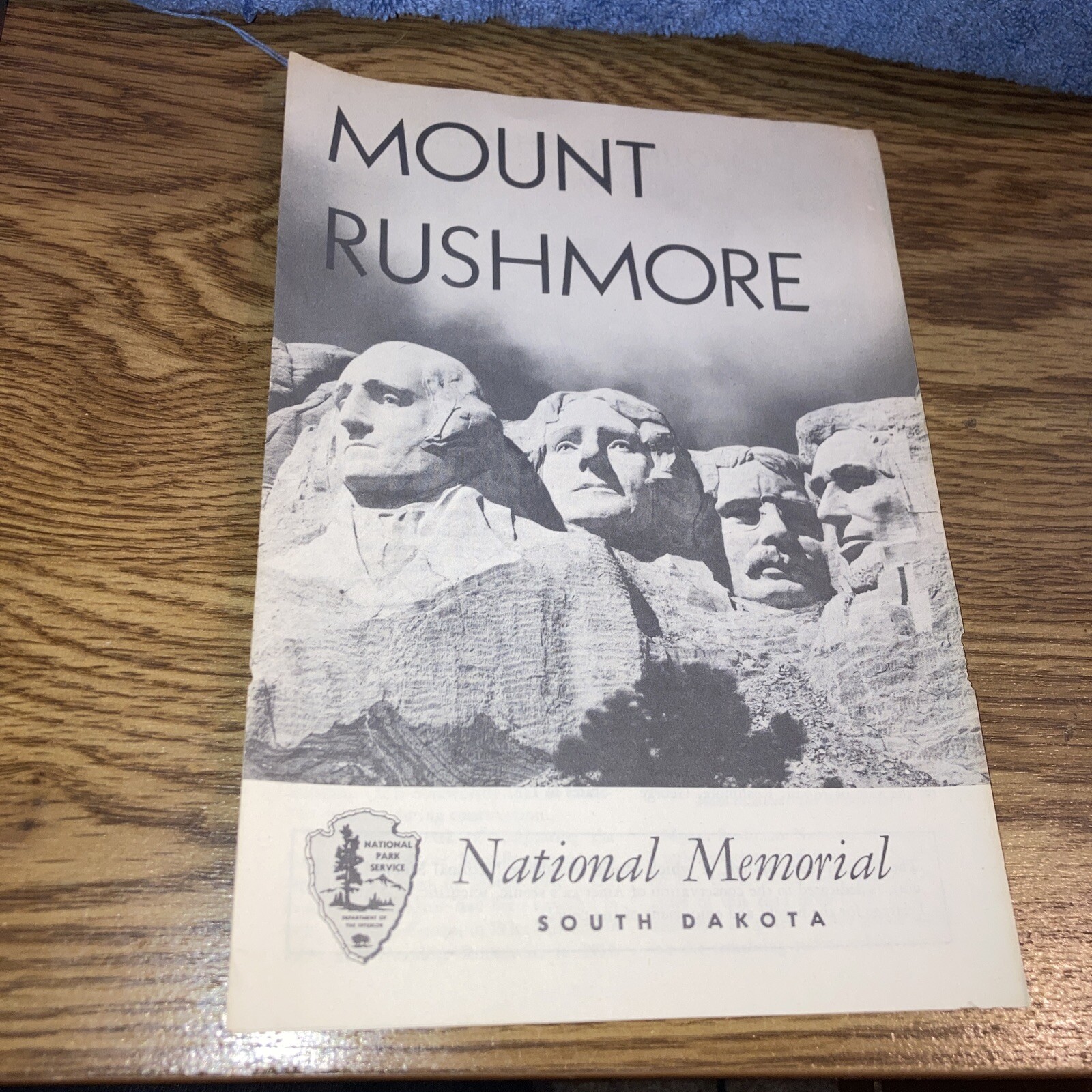 Mount Rushmore National Memorial South Dakota Pamphlet brochure map 1954
