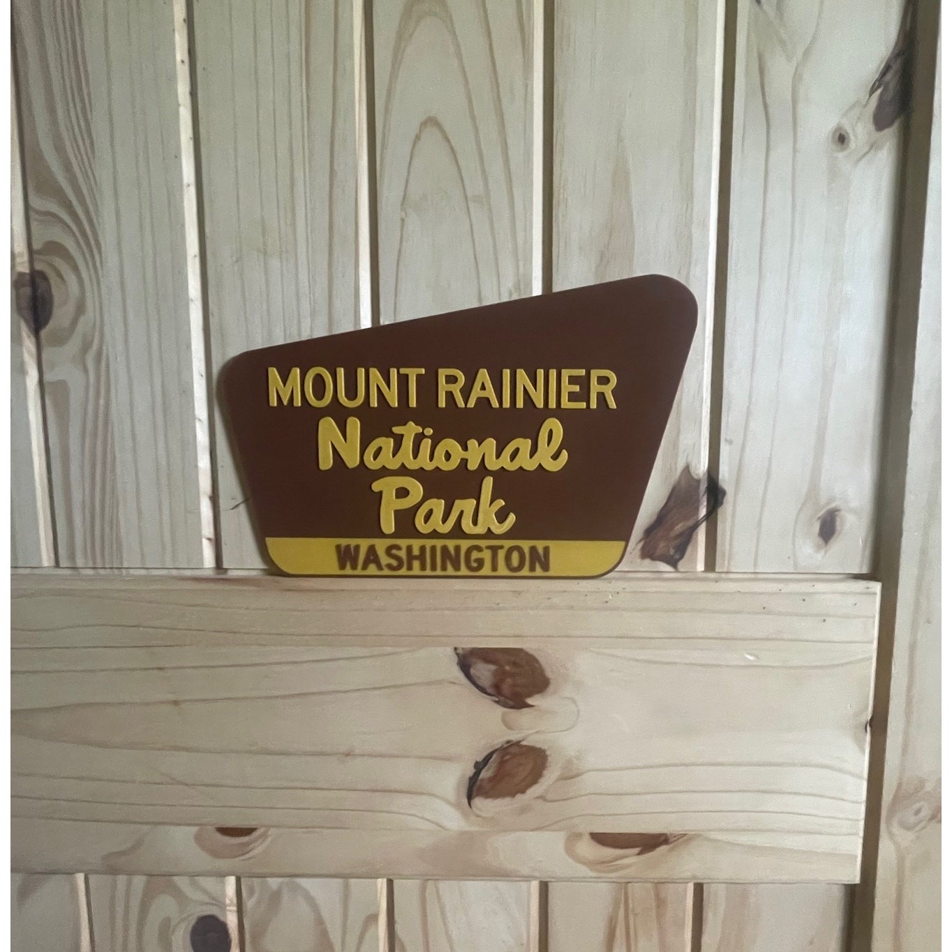 Mount Rainier National Park Washington Sign