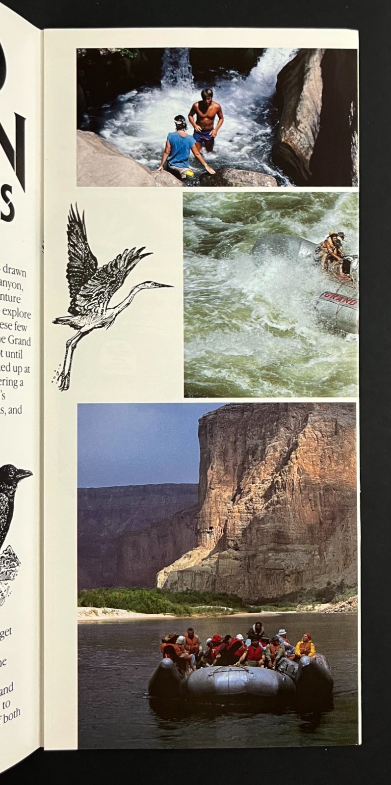 1980s Grand Canyon National Park Expeditions Raft Hiking Vintage Travel Brochure