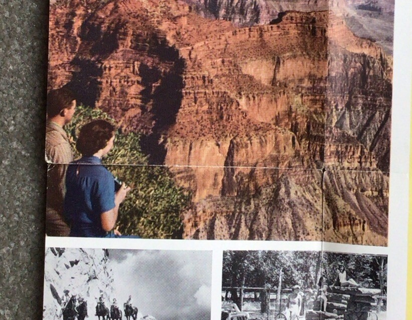 1951 Travel Tourist Brochure Zion Bryce Grand Canyon National Parks With Map