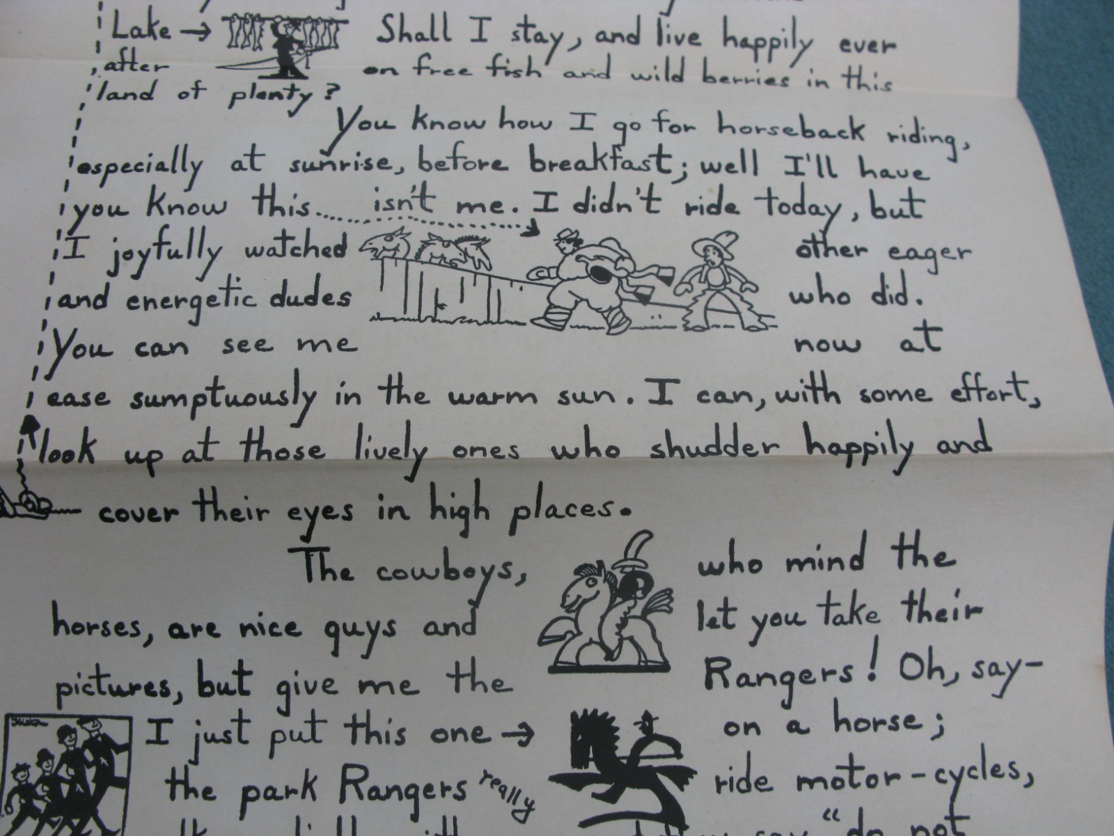 Rare, Original , Unusual and OLD Preprinted Letter from YELLOWSTONE PARK 9 x 33″