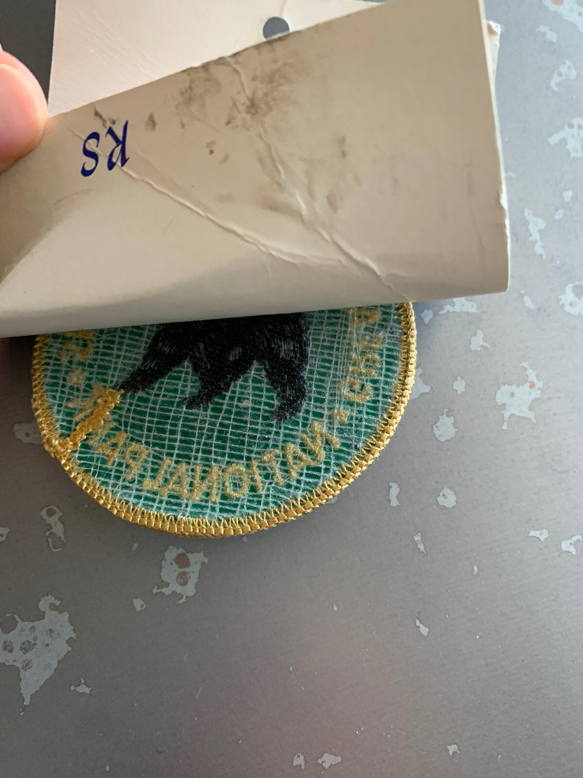 VTG 1970s GREAT SMOKY MOUNTAINS NATIONAL PARK Souvenir PATCH Badge Black Bear 3”