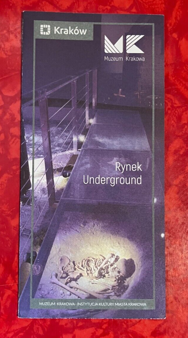 RYNEK UNDERGROUND MUSEM – KRAKOW POLAND BROCHURE & MAP – ENGLISH