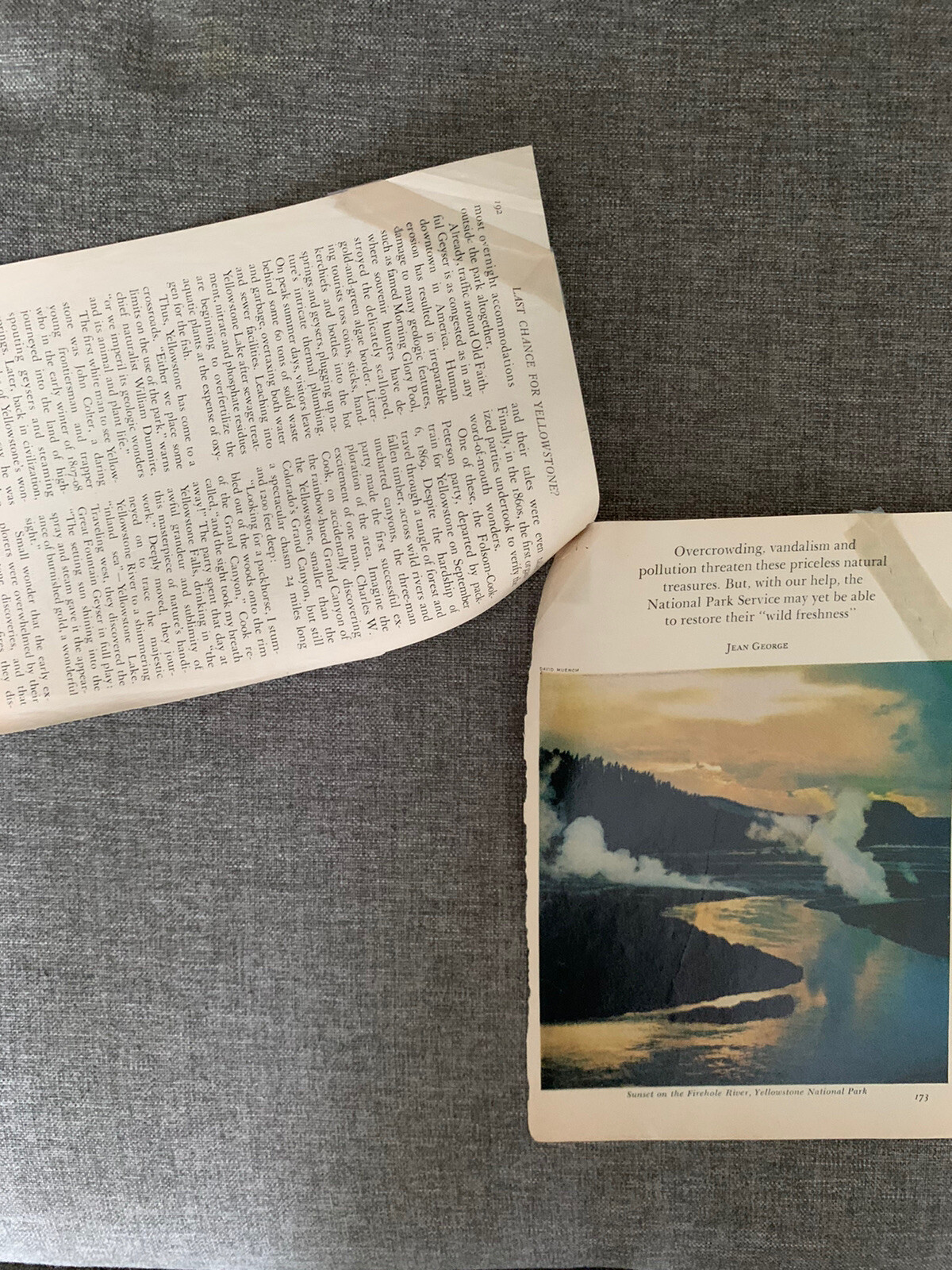 Yellowstone MT Rushmore Wyoming Brochures, 1946 Newspaper Article, Postcards Lot