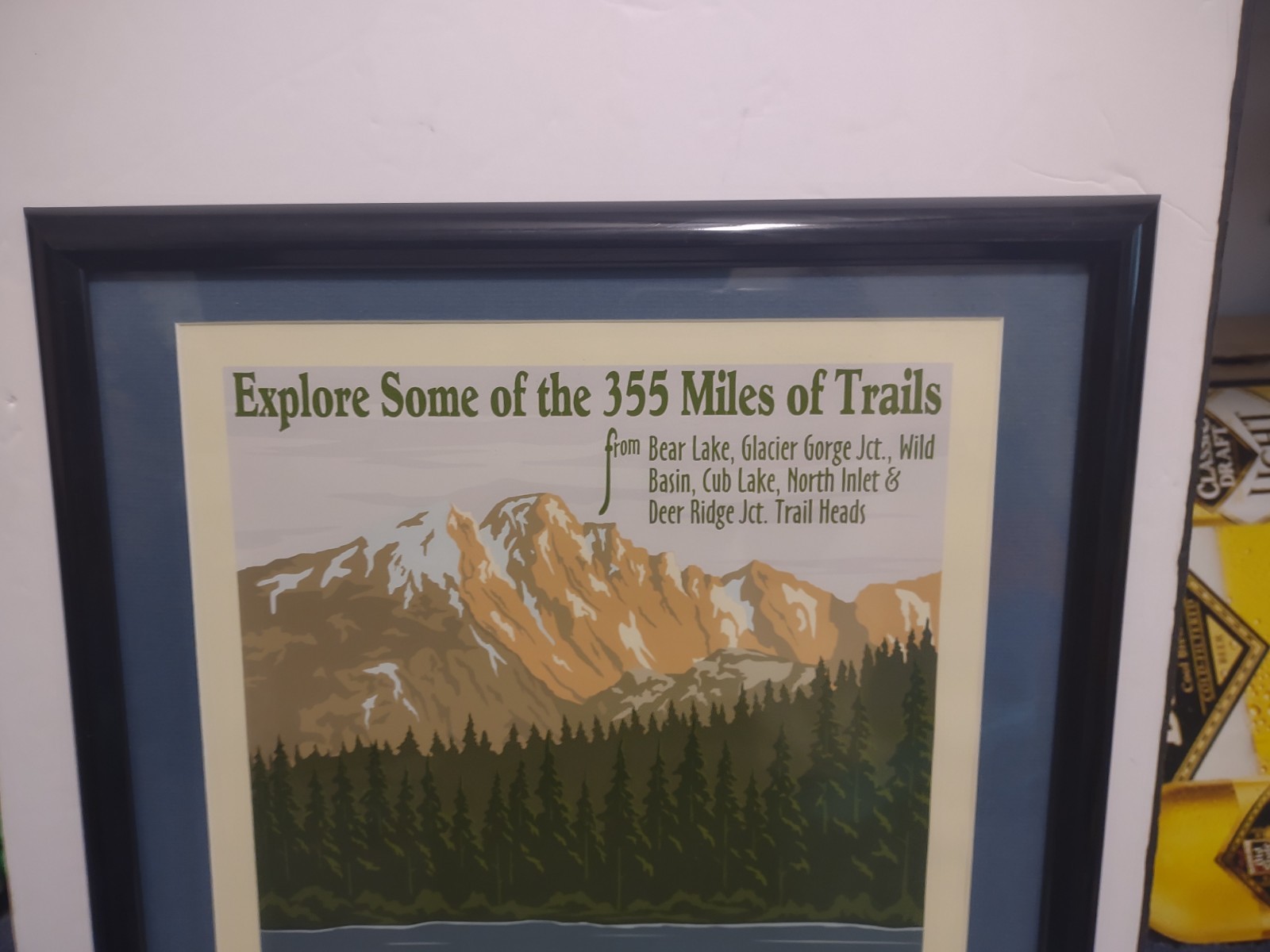 Rocky Mountain National Park Bear Lake Glacier Gorge Framed Poster – Retro D7