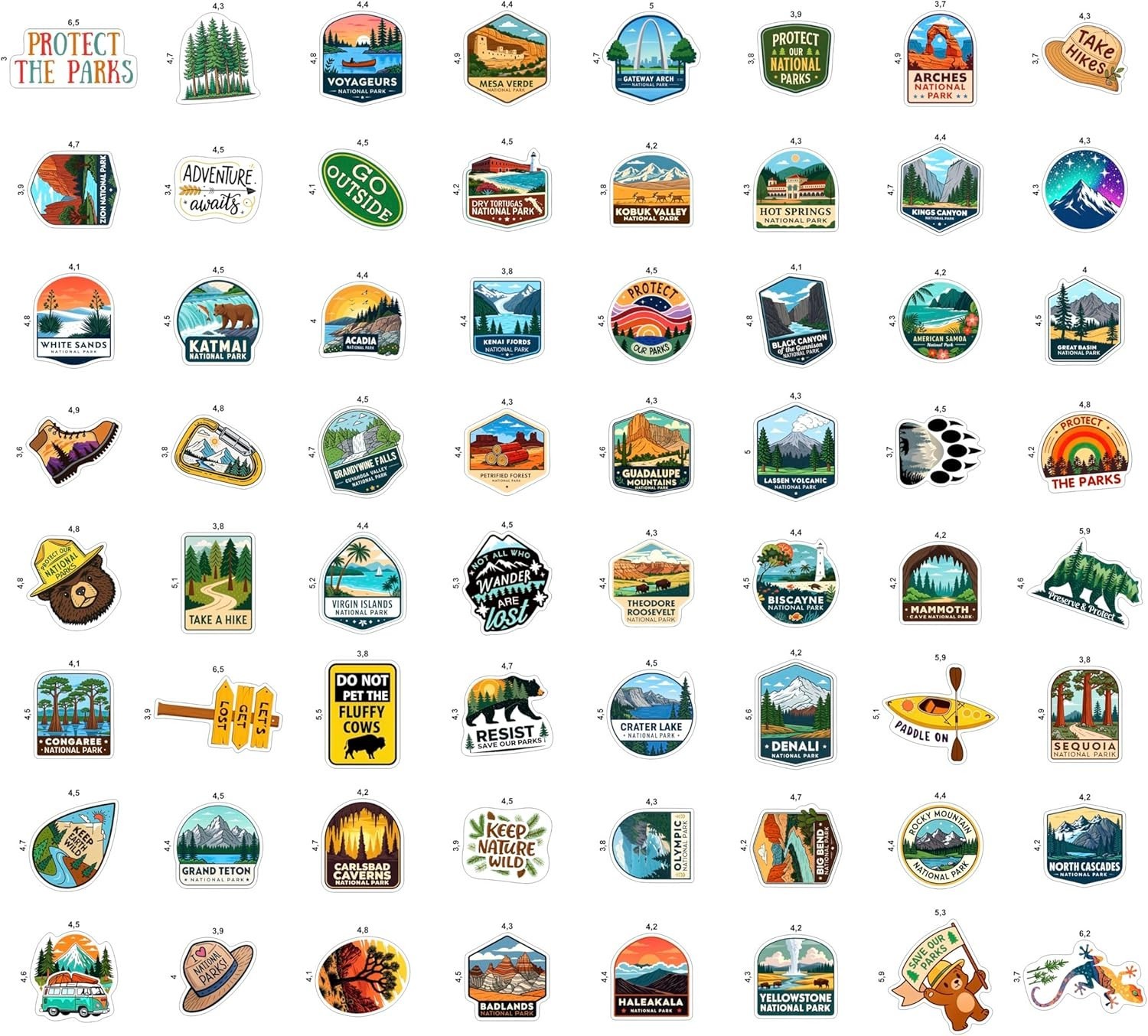 Ultimate 100 Pcs Vinyl Stickers for Water Bottles, Laptops & Nature Lovers