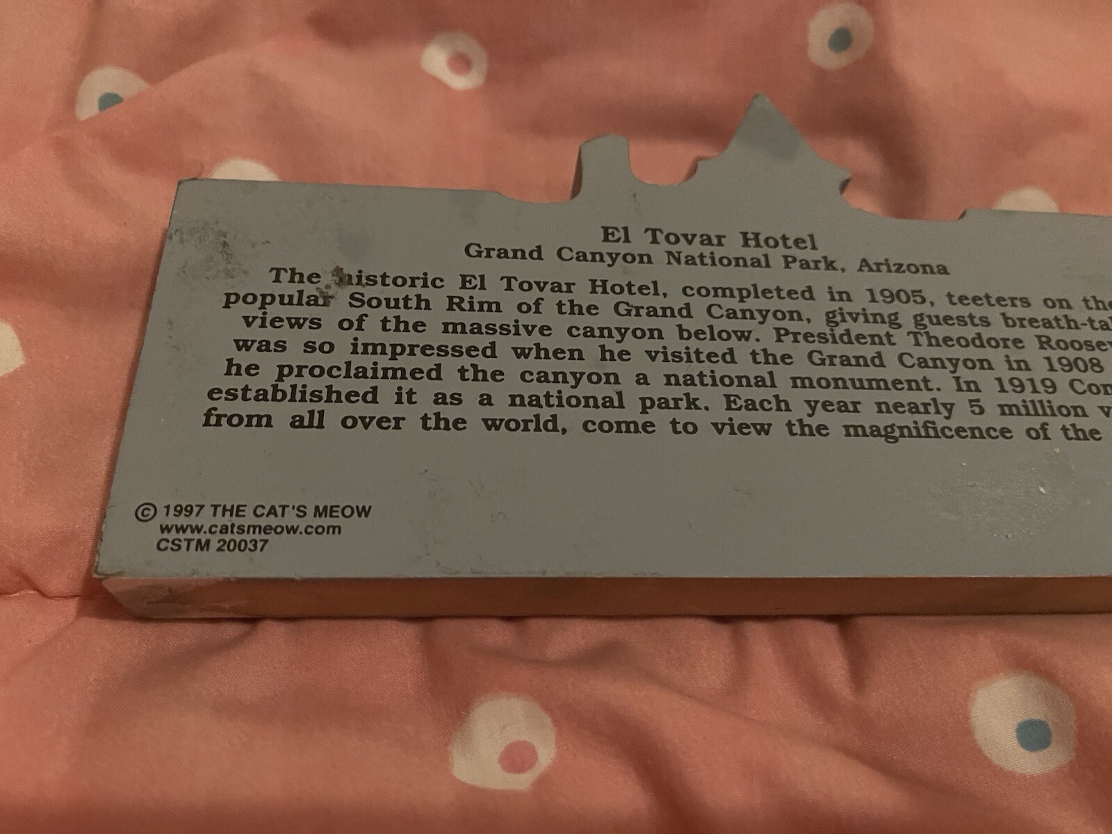 El Tovar Hotel Grand Canyon National Park Shelf Sitter The Cats Meow Vintage
