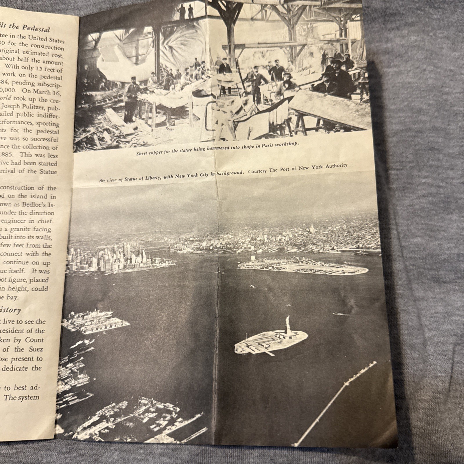 Vintage Statue of Liberty National Monument Brochure Map New York City NYC 1960