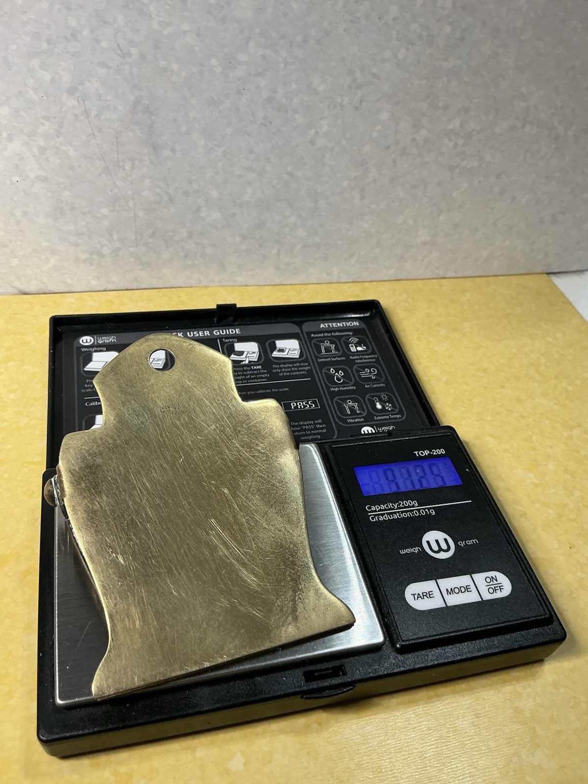 Antique Brass Yellowstone Park Souvenir Desk Binder Clip Art Nouveau Robbins Co.