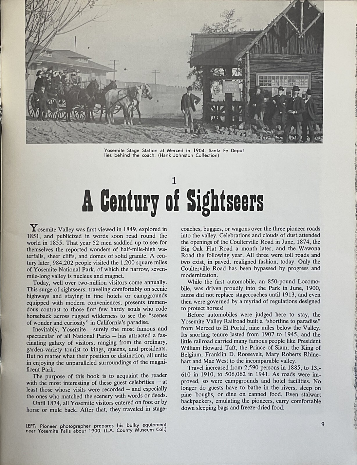 1970 Yosemites Famous Guests by Shirley Sargent & The Sequoias of Yosemite Park
