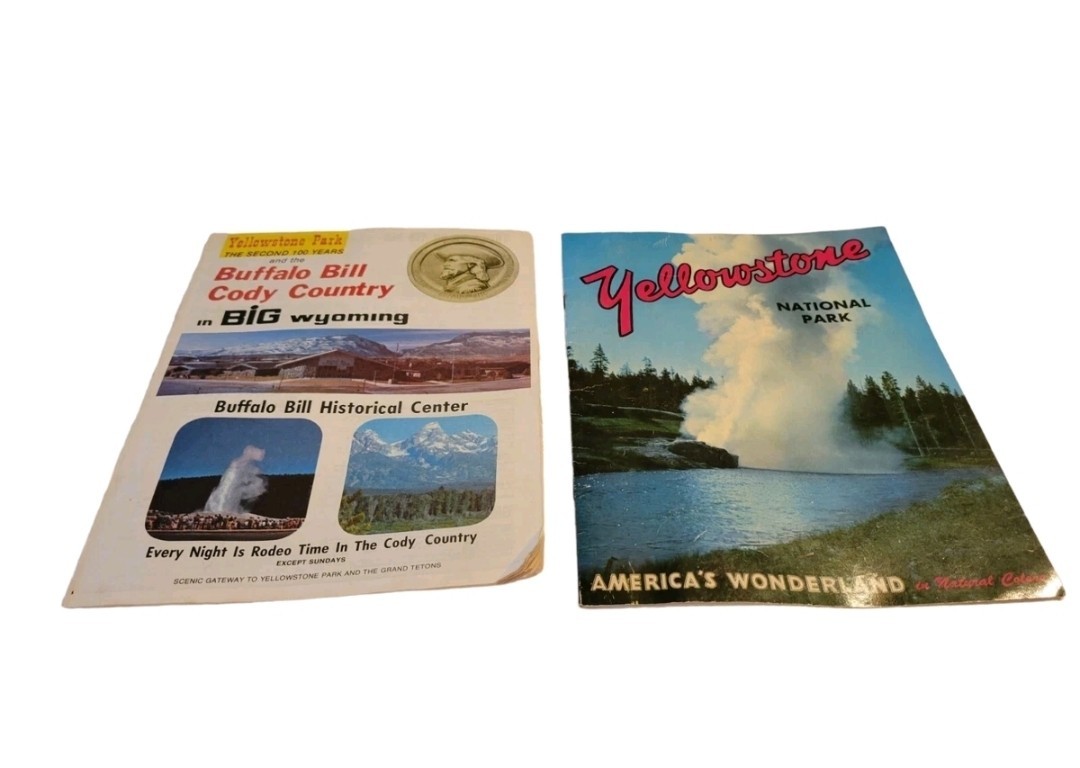 Vintage Yellowstone National Park & Buffalo Bill Cody Country Guide Travel Book