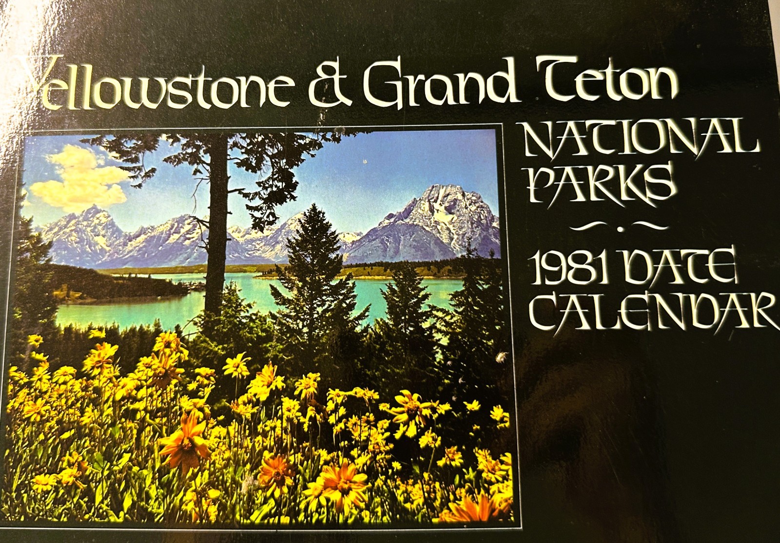 1981 Yellowstone & Grand Teton National Parks Wyoming Color Calendar Spiral Hang